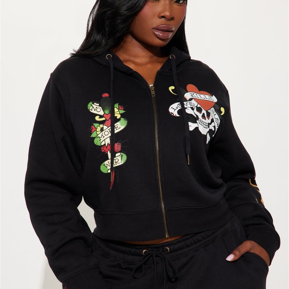 Ed Hardy zip up hoodie